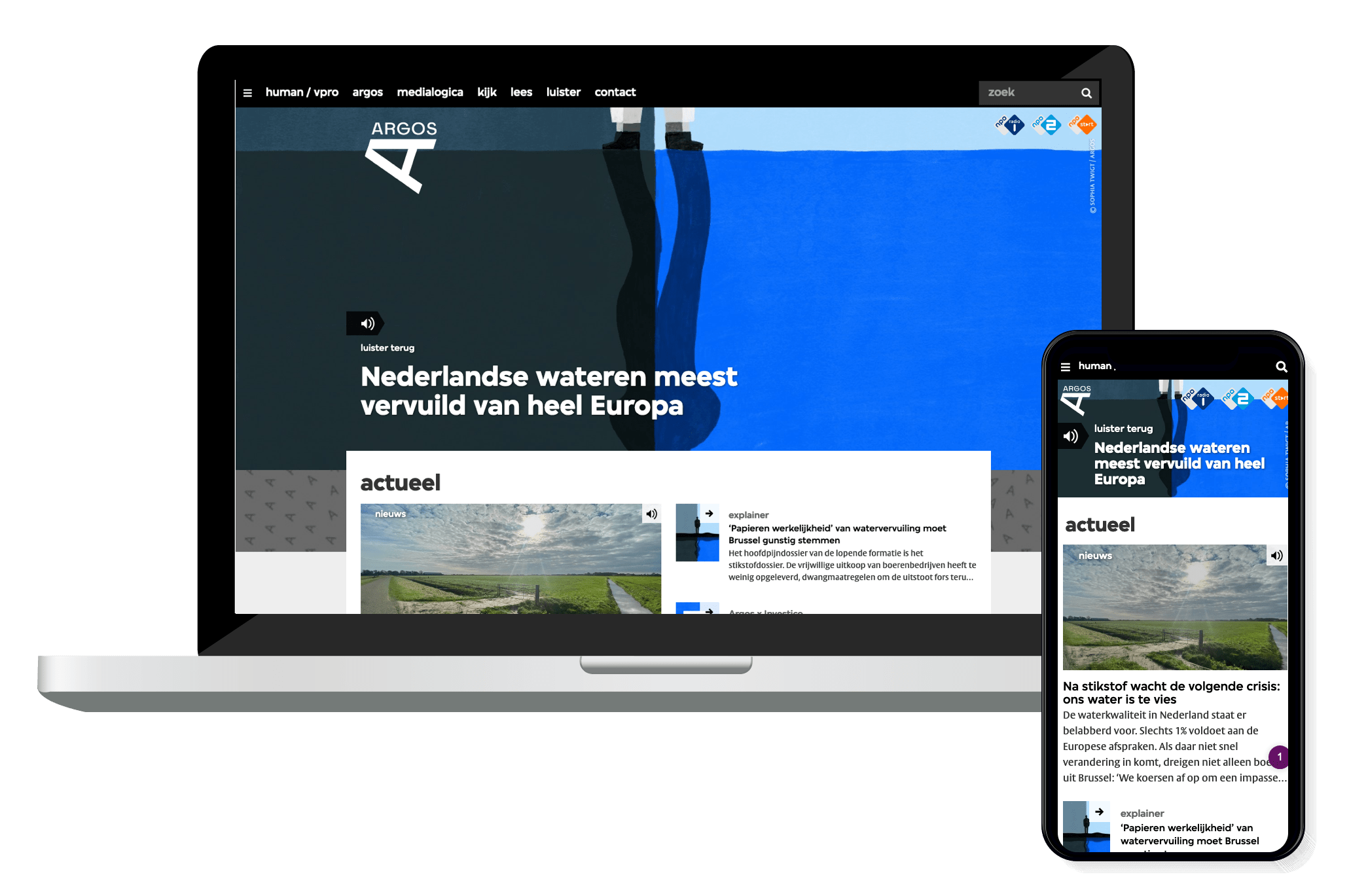 Argos homepage on desktop and mobile